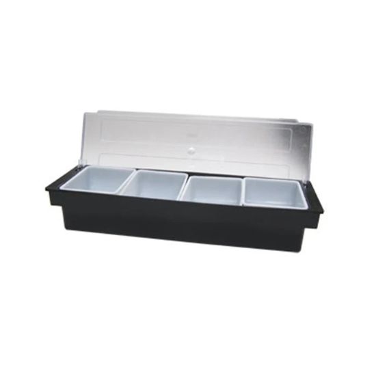 图片 Adcraft 调味品分配器 4 隔间带盖