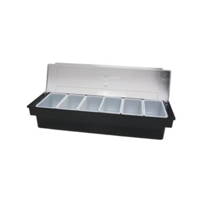 图片 Adcraft 调味品分配器 6 隔间带盖