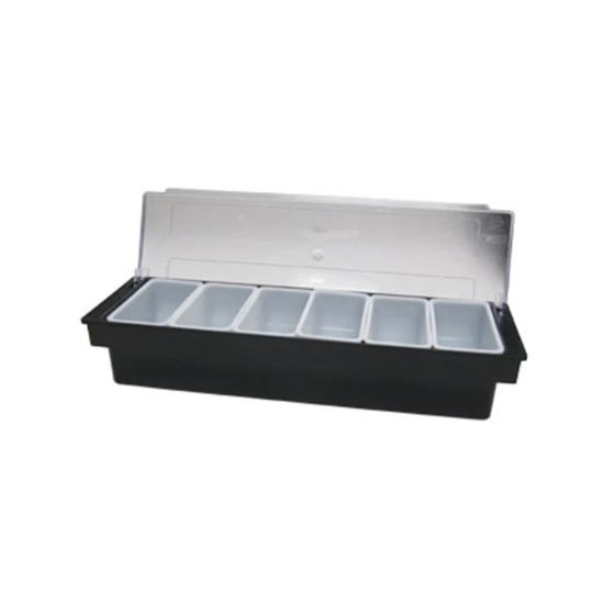 图片 Adcraft 调味品分配器 6 隔间带盖