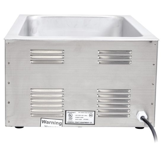图片 Adcraft 全尺寸食物保温器，1200W，不锈钢 (FW-1200W)