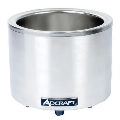 图片 Adcraft 圆形食品炊具/保温器，7/11 夸脱，不锈钢 (FW-1200WR)