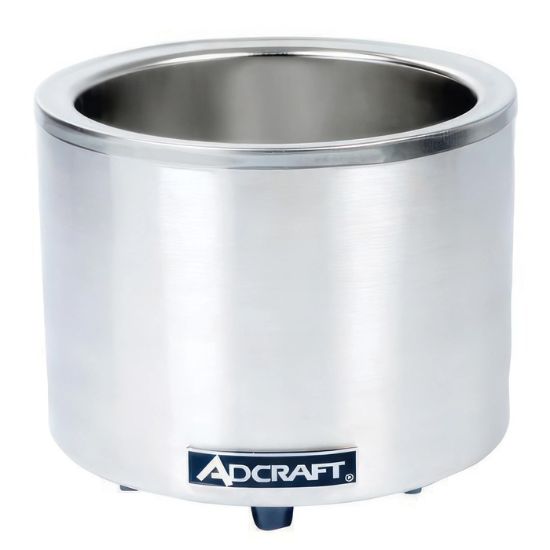 图片 Adcraft 圆形食品炊具/保温器，7/11 夸脱，不锈钢 (FW-1200WR)