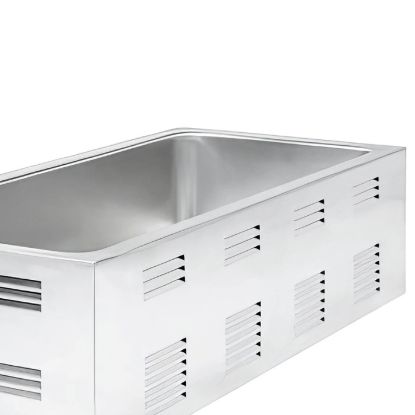 图片 Adcraft 4/3 尺寸食物保温器，1500W，不锈钢 (FW-1500W)