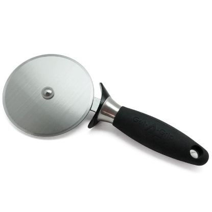 图片 Adcraft Get-A-Grip 披萨刀，带山道橡胶手柄，不锈钢/黑色 (GRP-4PC)