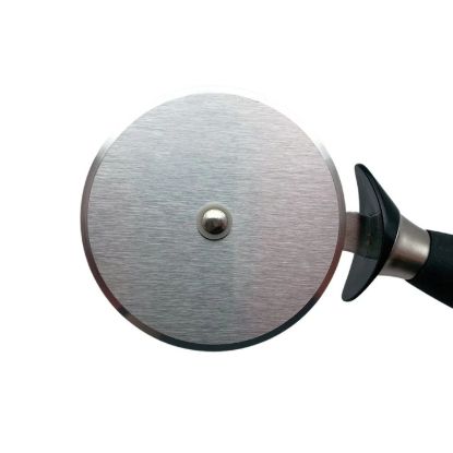 图片 Adcraft Get-A-Grip 披萨刀，带山道橡胶手柄，不锈钢/黑色 (GRP-4PC)