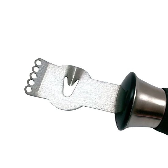 图片 Adcraft Get-A-Grip 削皮器/削皮器，带 Santoprene 手柄，不锈钢/黑色