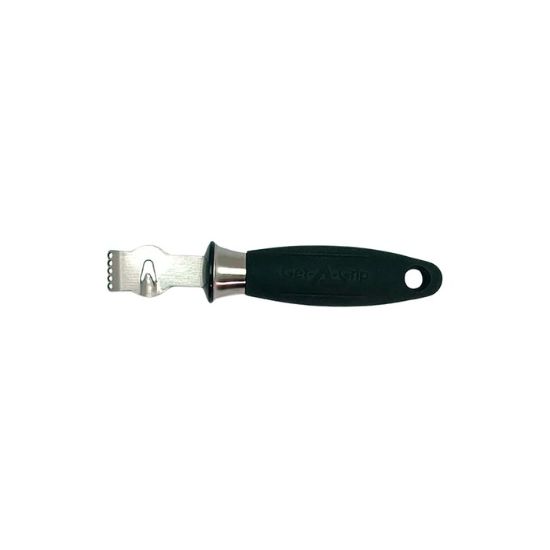 图片 Adcraft Get-A-Grip 削皮器/削皮器，带 Santoprene 手柄，不锈钢/黑色