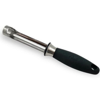图片 Adcraft Get-A-Grip 水果/苹果去核器，带山都平手柄，不锈钢/黑色