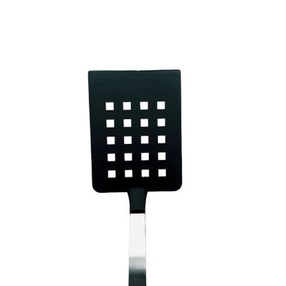 图片 Adcraft Get-A-Grip 开槽旋转器，带 Santoprene 手柄，不锈钢/黑色