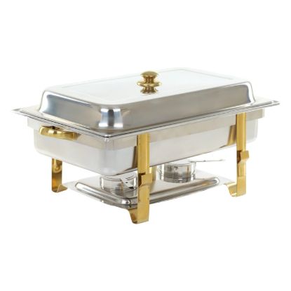 图片 Adcraft Gold Riviera 金龟子，8 夸脱，长方形，不锈钢