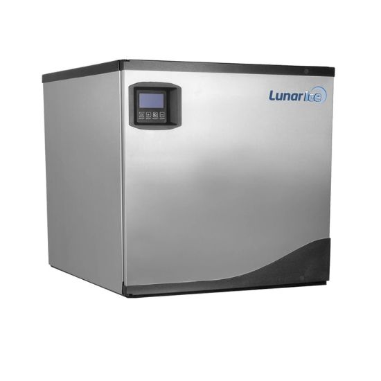 图片 Lunar Ice 模块化制冰机，22 英寸宽，373 磅，全骰子冰块，不锈钢材质