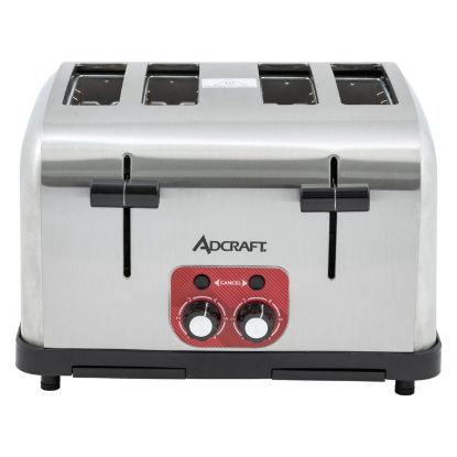 图片 Adcraft 中型 4 片商用烤面包机，120V，不锈钢材质