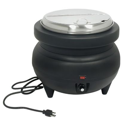 图片 Adcraft 高级汤水壶，11.4 夸脱，黑色 (SK-500W)