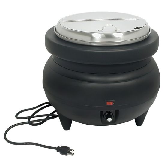 图片 Adcraft 高级汤水壶，11.4 夸脱，黑色 (SK-500W)