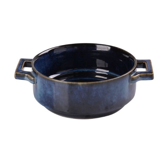 图片 BL-907 蓝星 7-1/2" X 2-3/8" 带手柄圆形烤盘 20 盎司，内径 5 3/4"