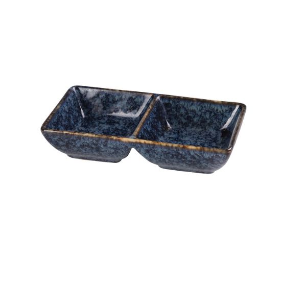 图片 BL-4032 蓝星 5-3/4" X 3" X 1-3/8" 双酱盘 -个 1.5 盎司