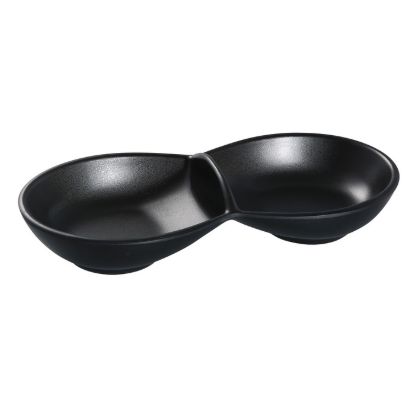图片 BP-4032 黑珍珠 8 1/2" X 3 1/2" 双酱汁碗 6 盎司