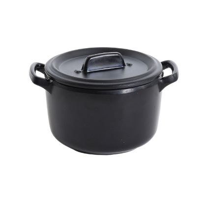 图片 BP-4104 黑珍珠 3 1/2" X 2 3/4" 碗带手柄和盖子 8 盎司