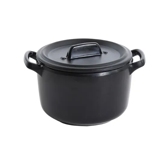 图片 BP-4104 黑珍珠 3 1/2" X 2 3/4" 碗带手柄和盖子 8 盎司