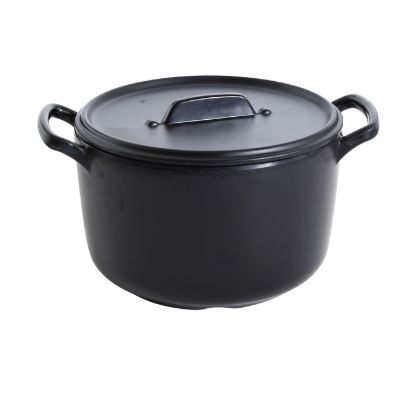 图片 BP-4107 黑珍珠 7" X 5 1/2" 碗带手柄和盖子 75 盎司