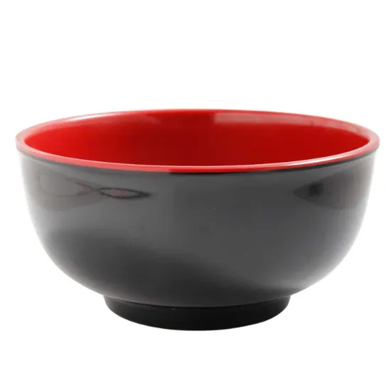 图片 CR-560 黑色和红色 6 7/8" 碗 22 盎司