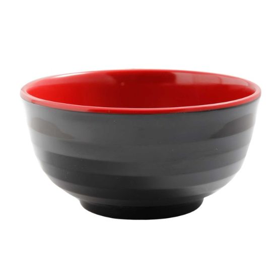 图片 CR-5006 黑色和红色 6 1/4" 碗 16 盎司