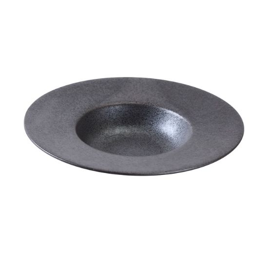 图片 DB-611 钻石黑 11 1/2" X 6" X 2 3/8" 甜点盘 16 盎司