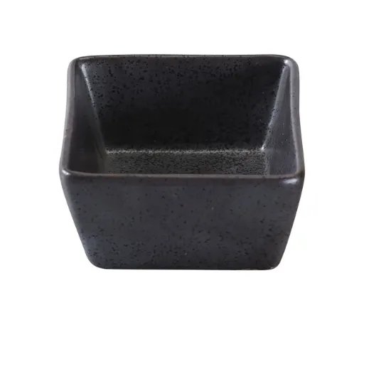 图片 DB-4031 钻石黑 3″ X 3″ X 1 3/4″ 方形酱盘 4 盎司