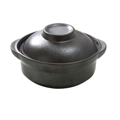 图片 DB-4107 钻石黑色 6 1/2" X 2 1/2" 带盖碗 20 盎司