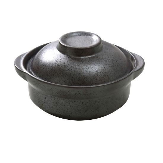 图片 DB-4107 钻石黑色 6 1/2" X 2 1/2" 带盖碗 20 盎司
