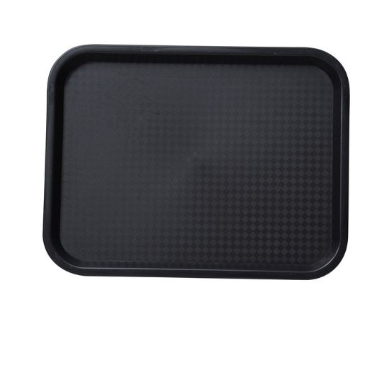 图片 FT-14BL 服务托盘 14" X 10" 快餐托盘 黑色
