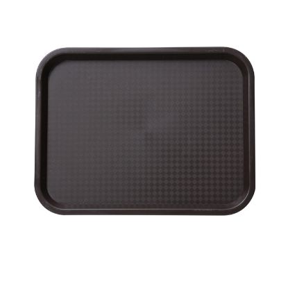 图片 FT-14BR 服务托盘 14" X 10" 快餐托盘 棕色