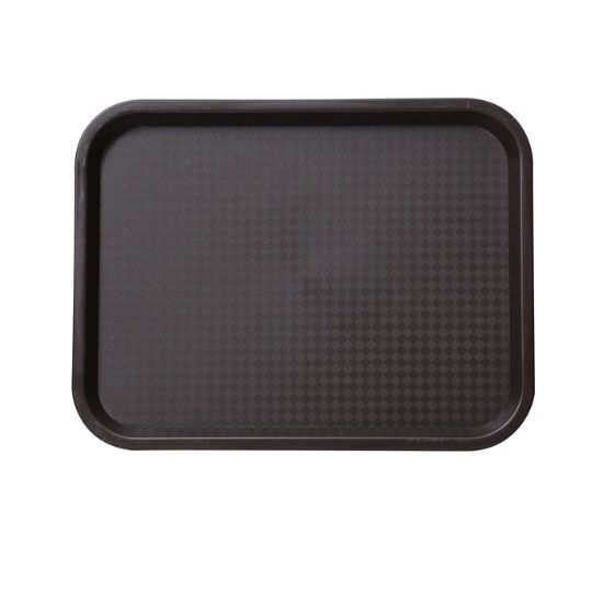 图片 FT-14BR 服务托盘 14" X 10" 快餐托盘 棕色