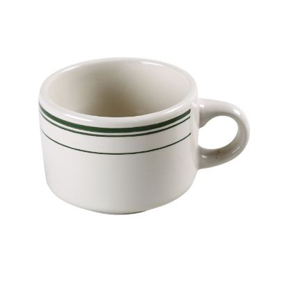 图片 GB-23 绿色带 3" X 2 1/2"H 可堆叠杯 7 盎司