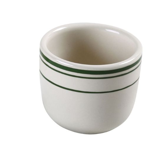 图片 GB-45 绿色带 3 3/8" X 2 1/4"H 中国茶杯 4.5 盎司
