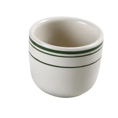 图片 GB-45 绿色带 3 3/8" X 2 1/4"H 中国茶杯 4.5 盎司