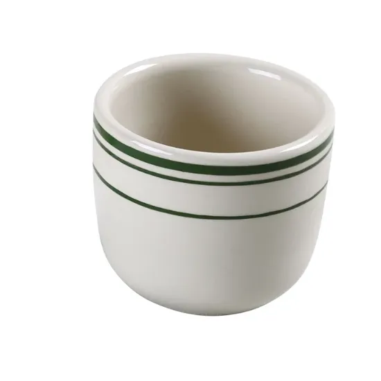 图片 GB-45 绿色带 3 3/8" X 2 1/4"H 中国茶杯 4.5 盎司