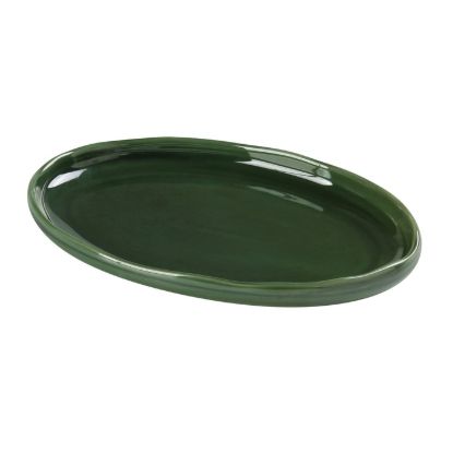 图片 GG-212 绿色宝石 12-1/4" X 8-1/4" X 1-1/4" 椭圆形盘