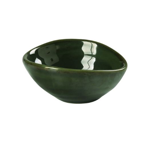 图片 GG-804 绿色宝石 4″ X 3-1/8″ X 1-1/2″ 橄榄酱盘 2 盎司