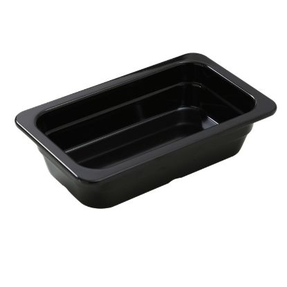 图片 GN-512BK Gn 盘 12.8″ X 6.93″ X 2.56″ / 325 X 176 X 65Mm 盘，Gn 1/3 黑色
