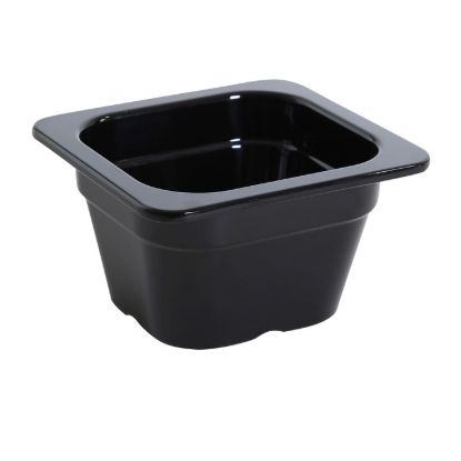 图片 GN-707BK Gn 盘 6.93″ X 6.38″ 3.94″ / 176 X 162 X 100Mm 盘，Gn 1/6，0.9L 黑色