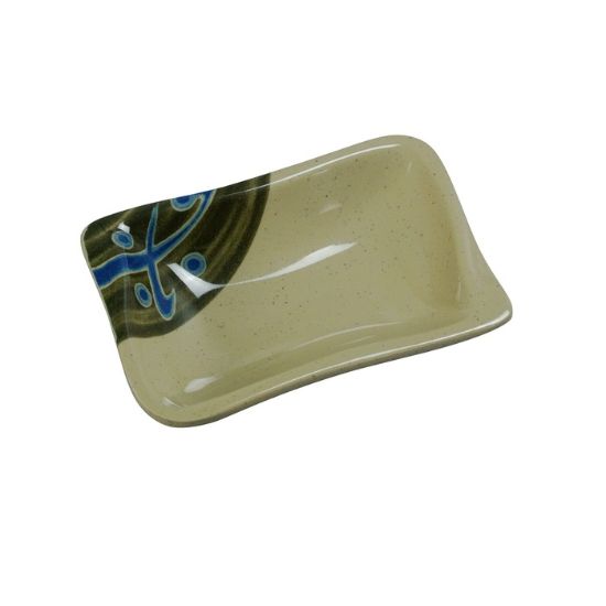图片 JP-0002 日式 4 1/8″ X 3″ 波浪形酱盘