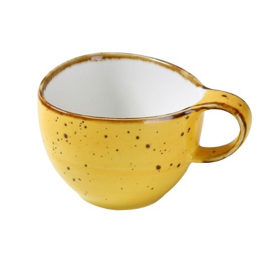 图片 LY-001YL 里昂-黄色 4″ X 2 5/8″ 咖啡/茶杯 7 盎司 黄色