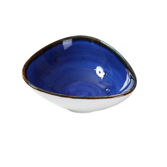 图片 LY-404BU 里昂-蓝色 4 3/4″ X 4 3/8″ X 1 5/8″ 三角酱碗 5 盎司 蓝色