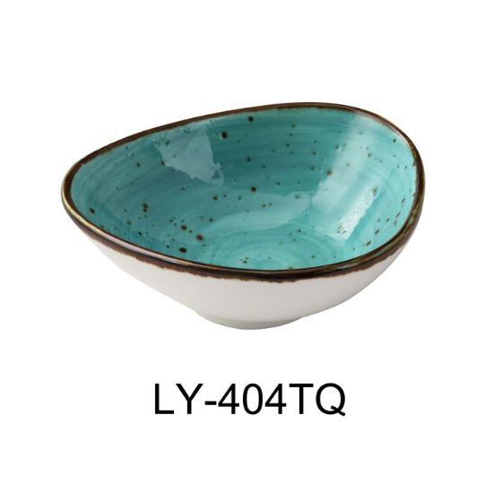 图片 LY-404TQ 里昂绿松石 4 3/4″ X 4 3/8″ X 1 5/8″ 三角酱碗 5 盎司绿松石