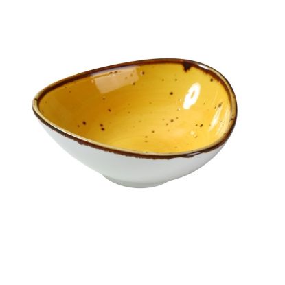 图片 LY-404YL 里昂黄色 4 3/4″ X 4 3/8″ X 1 5/8″ 三角酱碗 5 盎司 黄色