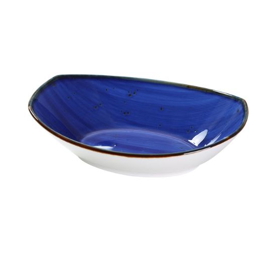 图片 LY-407BU 里昂-蓝色 7″ X 4 3/4″ X 1 3/4″ 椭圆形碗 10 盎司蓝色