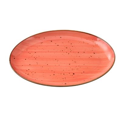 图片 LY-2108CR 里昂珊瑚 8″ X 5 1/2″ X 3/4″ Coupe Platter 珊瑚