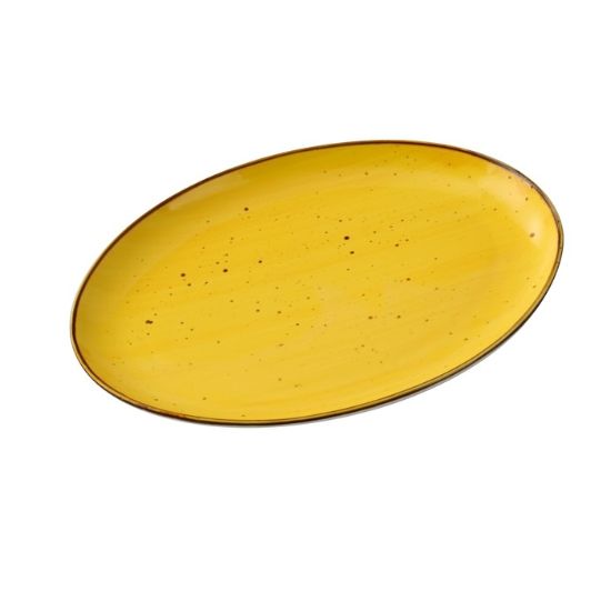 图片 LY-2108YL 里昂-黄色 8″ X 5 1/2″ X 3/4″ Coupe Platter 黄色