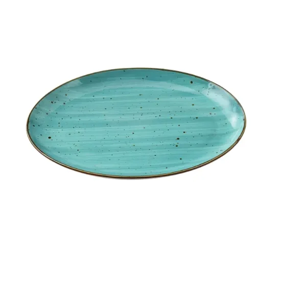 图片 LY-2110TQ 里昂-绿松石色 10 X 7″ X 1″ Coupe Platter 绿松石色